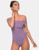 Image du maillot de bain Olivia à triple rayure