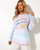 Image de Olivia Long Sleeve Tee in White Tie Dye Kindness Grow