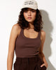 Image de Nilam Vest Top en Rib Deep Mahogany