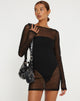 Image de la mini robe Osami en noir