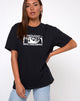 Image de Oversized Basic Tee in I thought I was dreaming Black by Motel