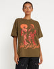 Image de Oversize Basic Tee in Khaki Girls Girls Girls Girls