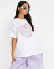 image de T-shirt oversize en blanc Bite Me