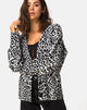 Image de Cardigan surdimensionné en maille animale