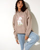 Image de Oversize Hoodie in Mushroom Cute But Psycho