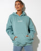 Image de Oversize Hoodie in Seafoam Angel Embro
