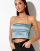 Image de OZAMI TOP SATIN SILVER BLUE 41