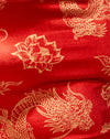 Fleur de dragon rouge et or