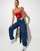 Image de Ozka Crop Top in Satin Rust
