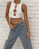 Image de Danica Crop Top in Lycra White