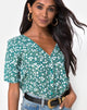 Image de Parki Top in Floral Field Green