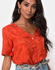 Image de Parki Top en satin rose rouille