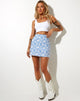 Image de la mini-jupe Pelmo en damier Love Blue