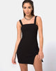 Image de Pendan Bodycon Dress in Rib Black