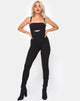Image de Penold Unitard en noir avec crochet argenté