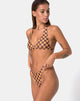 Image de Pesme Bikini Top in Mocha Checker