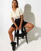 Image de Pevita Crop Top in Fluffy Knit Ivory