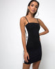 Image of Peyas Bodycon Dress in Black with White Stripe