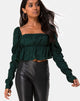 Image de Piery Top in Satin Cheetah Forest Green