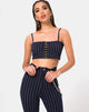 Image de Pin Pants in Navy Pinstriped