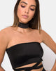 Image de Dorian Criss Cross Tube Top in Black