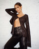 Image de Pulo Cardi in Drape Sequin Black