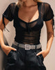 Image de Guinevre Top in Black Net