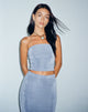 Image de Tiska Bandeau Crop Top in Slate Blue