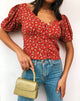 Image de Moria Top in Falling For You Floral Red