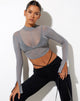 Image de Quelia Crop Top in Mesh Grey