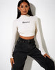 Image de Quelia Crop Top in Rib Winter White Amore Embro
