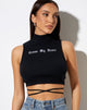 Image de Quera Crop Top in Black Cross My Heart Embro