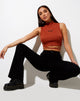 Image of Quera Crop Top in Rib Picante with Angel Embro