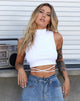 Image de Quera Crop Top in Rib White