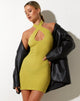 Ranima Bodycon Dress en Bubble Jersey Olive Oil