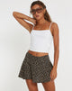 Image de Minijupe Rara en Ditsy Floral Bronze