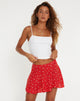 Image de Minijupe Rara en Paisley Fun Red