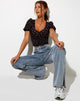 Image de Ray Top en Pretty Petal café et violet