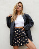 Image de la mini-jupe Sheny en Rose Garden Noir