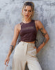 Image de Raze Vest Top in Brown Cowgirl Hotfix