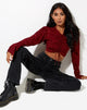 Image de Rean Crop Top in Satin Rose Mulberry