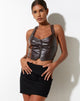 Rena Corset Top en PU Ombre Brown