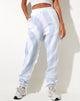 Image de Basta Jogger en bleu et blanc Swirl Tie Dye