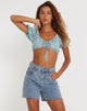 IMAGE DE Haenji Bralette Top en Flower Power Blue