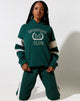 Image de Mora Hoodie en vert forêt et blanc hiver Sporting Club Mix Embro