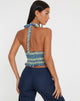Image de Naoki Crop Top en Colourpop Check Green and Blue