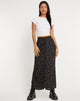 Image de la jupe longue Rima, Pretty Petal Black