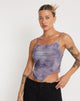 Image de Shindu Printed Mesh Top in Smokey Gradients Purple