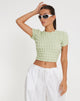 image de Shrunken Top en Big Bubble Jersey Pastel Lime