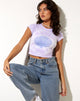 Image de Tinlo Crop Top in Lilac White Tie Dye Circle